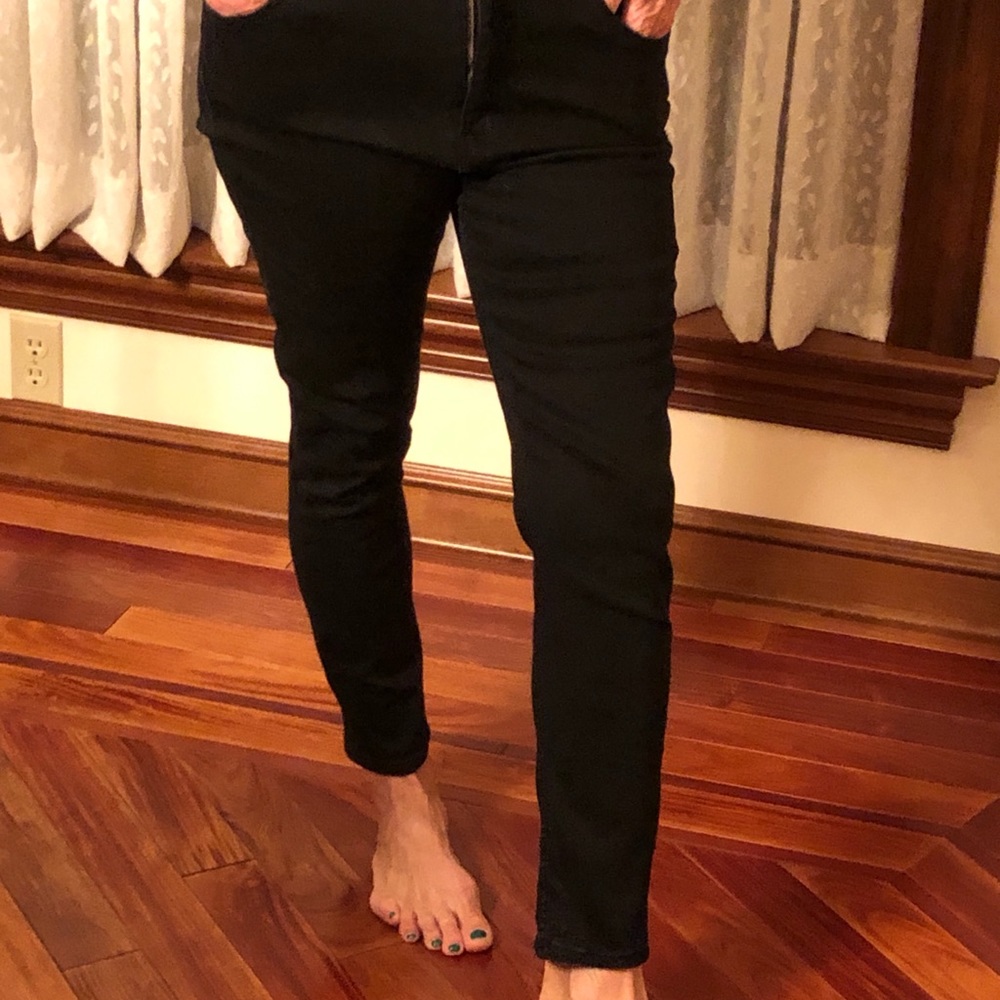 Zara straight leg pants. Stretchy.